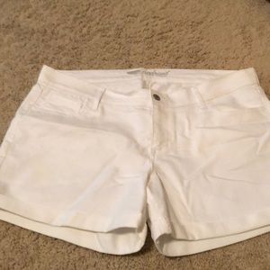 White Jean shorts